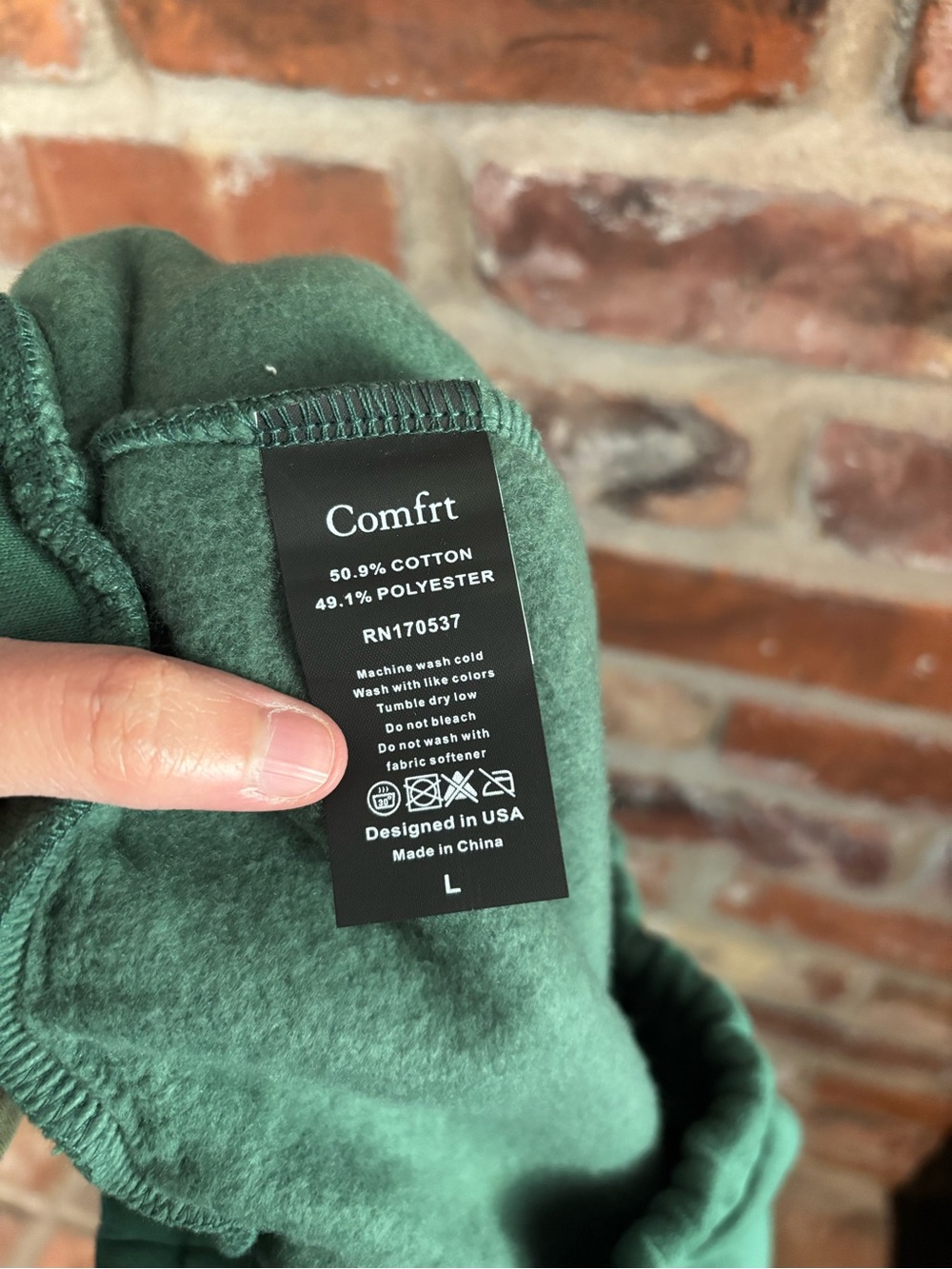 COMFRT Green Affirmation Collection Straight Leg Sweatpants, L - Picture 8 of 8